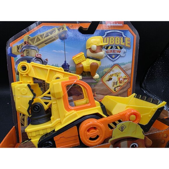 Paw Patrol Rubbles Bulldozer Toy Construction Vehicle With Rubble Figure Spin - Picture 3 of 9